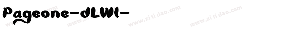 Pageone-dLWl字体转换