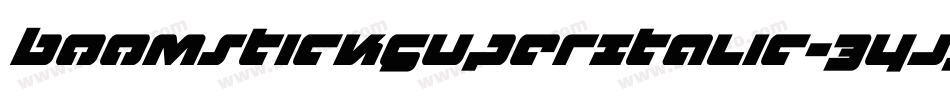 BoomstickSuperItalic-34j3字体转换