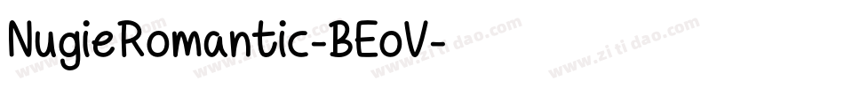NugieRomantic-BEoV字体转换