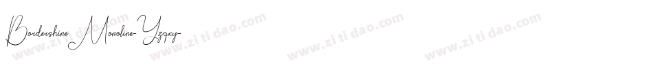 BordershineMonoline-Yzqxy字体转换