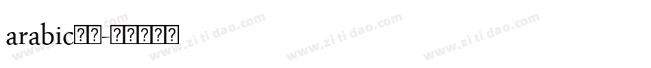 arabic字体字体转换