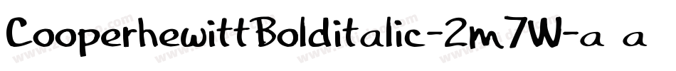 CooperhewittBolditalic-2m7W字体转换