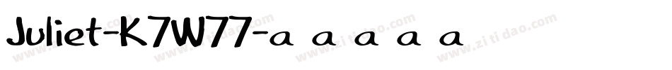 Juliet-K7W77字体转换 Juliet-K7W77字体转换