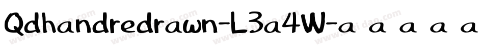 Qdhandredrawn-L3a4W字体转换