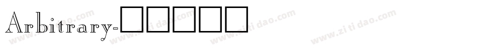 Arbitrary字体转换