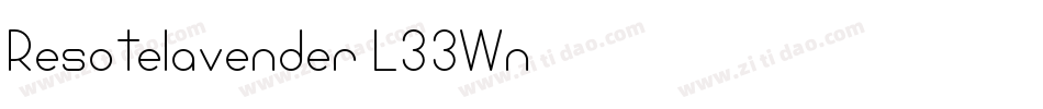 Resotelavender-L33Wn字体转换