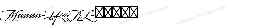 Manun-YzzRL字体转换
