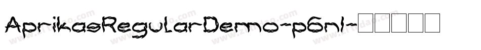 AprikasRegularDemo-p6n1字体转换