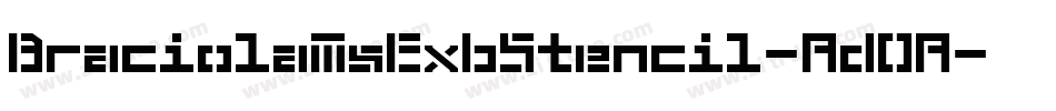 BraciolaMsExbStencil-AdOA字体转换