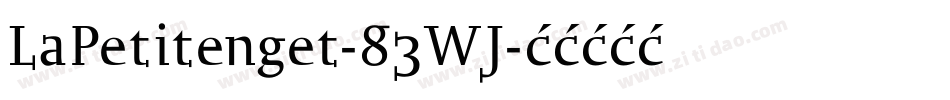 LaPetitenget-83WJ字体转换