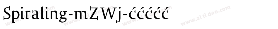 Spiraling-mZWj字体转换
