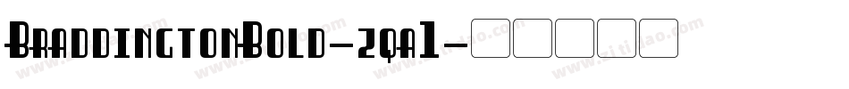 BraddingtonBold-zqa1字体转换