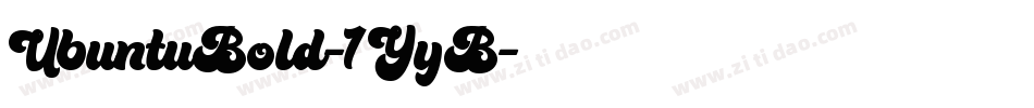 UbuntuBold-1YyB字体转换