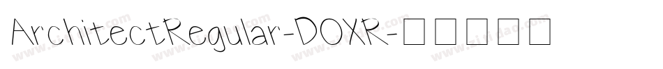 ArchitectRegular-D0XR字体转换