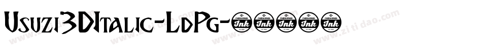 Usuzi3DItalic-LdPg字体转换