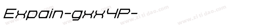 Expain-gxx4P字体转换