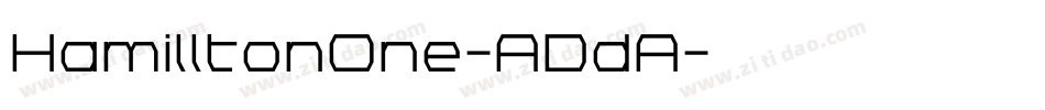 HamilltonOne-ADdA字体转换