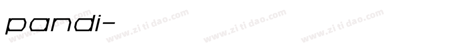 pandi字体转换