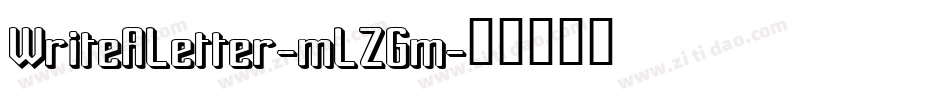 WriteALetter-mLZGm字体转换