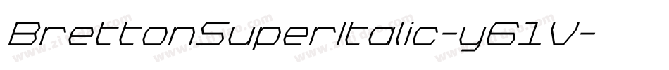 BrettonSuperItalic-y61V字体转换