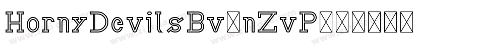 HornyDevilsBv-nZvP字体转换
