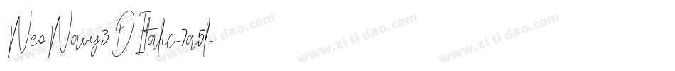 NeoNavy3DItalic-7a5l字体转换