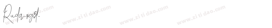 Ruda-zg5l字体转换