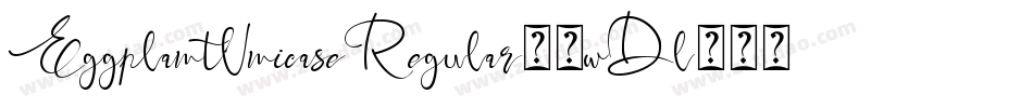 EggplantUnicaseRegular-2wDl字体转换