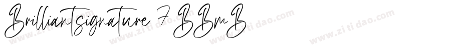 Brilliantsignature-7BBmB字体转换