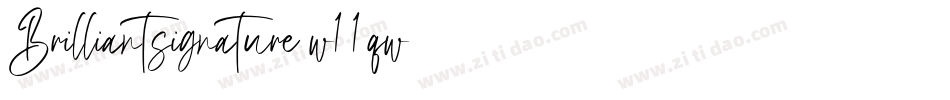 Brilliantsignature-w11qw字体转换