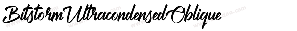BitstormUltracondensedOblique-LLjy字体转换