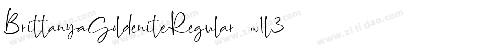 BrittanyaGoldeniteRegular-w1l3x字体转换