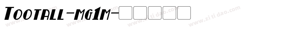 Tootall-mg1m字体转换
