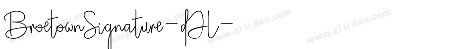 BroetownSignature-5dJL字体转换