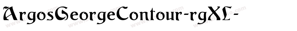 ArgosGeorgeContour-rgXL字体转换