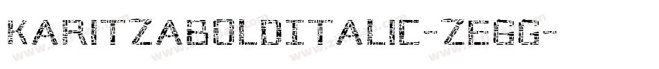 KaritzaBoldItalic-zE6G字体转换
