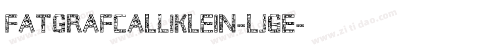 Fatgrafcalliklein-LJ6E字体转换
