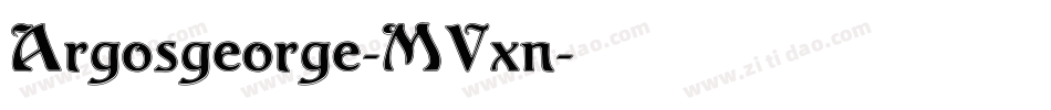 Argosgeorge-MVxn字体转换