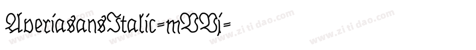 AveriasansItalic-mVVj字体转换