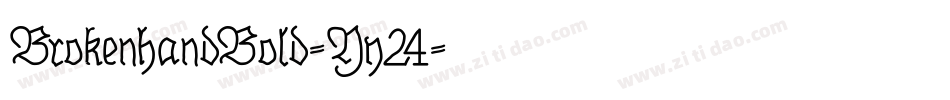 BrokenhandBold-Yy24字体转换