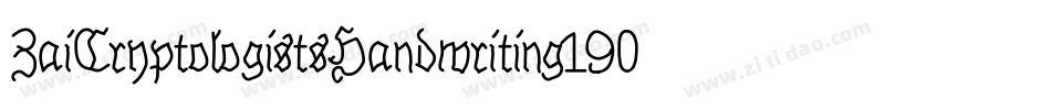 ZaiCryptologistsHandwriting1905-1GjVj字体转换