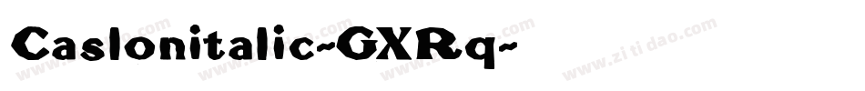 Caslonitalic-GXRq字体转换