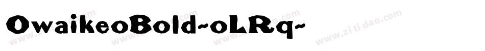 OwaikeoBold-oLRq字体转换 OwaikeoBold-oLRq字体转换