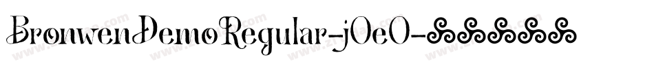 BronwenDemoRegular-j0e0字体转换