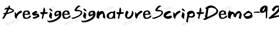 PrestigeSignatureScriptDemo-92z7字体转换