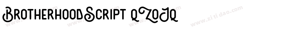 BrotherhoodScript-qZoJq字体转换