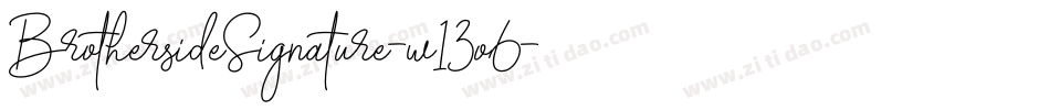 BrothersideSignature-w13o6字体转换