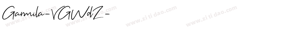 Garmila-VGWdZ字体转换
