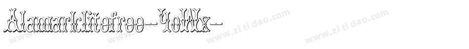 Alamarklitefree-4oWx字体转换