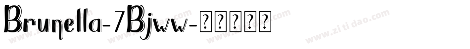 Brunella-7Bjww字体转换